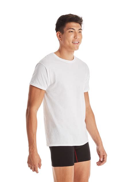 Hanes Mens Super Value Pack White Crew T Shirt Undershirts 10 Pack
