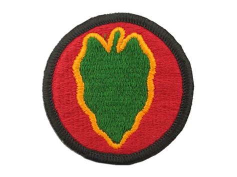 Us Army 24th Infantry Division Full Color Patch Ira Green