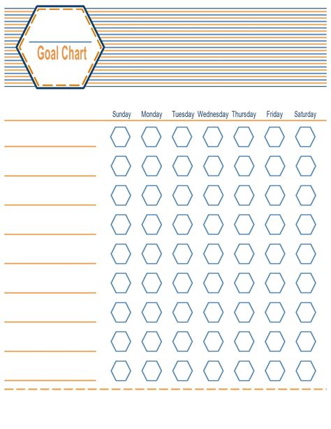 Goal Chart Template Free Free Printable Templates