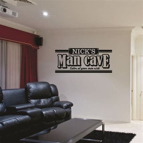 Man Cave Wall Decal Personalized Man Cave Decal Bar Wall Etsy