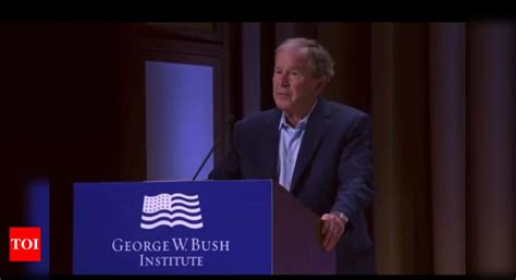 George W Bush Calls Iraq War ‘unjustified Brutal’ In Ukraine Speech Gaffe Times Of India