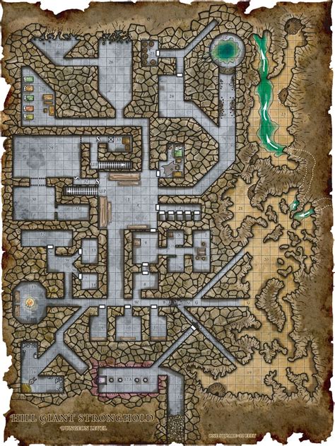 Fantasy Maps By Robert Lazzaretti Hill Giant Stronghold Fantasy Map