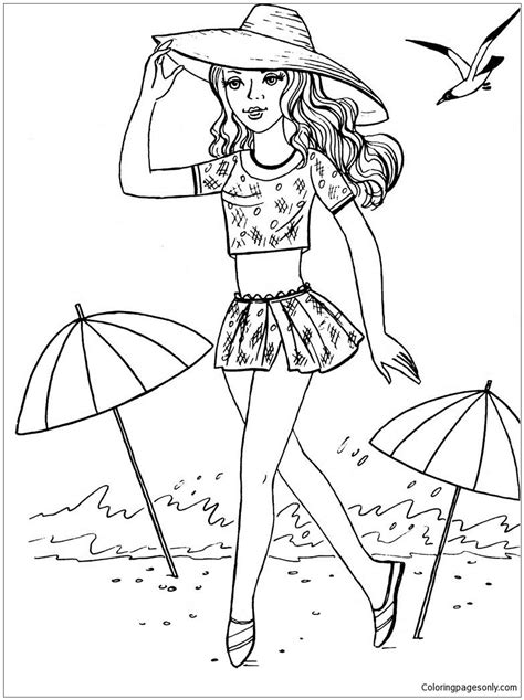 Best Ideas For Coloring Barbie Beach Coloring Pages The Best Porn Website