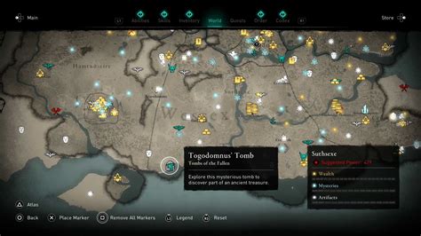 Assassin S Creed Valhalla Tombs Of The Fallen Map Locations Hold To Reset