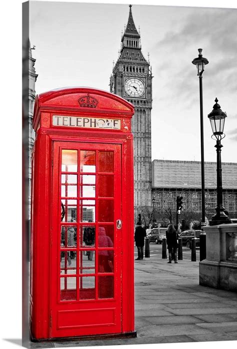 London Telephone Booth London Phone Booth Red Phone Booth Canvas