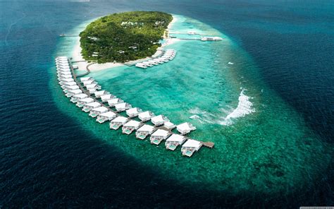 Maldives Island Resort Aerial View Wallpapers Wallpaper Cave