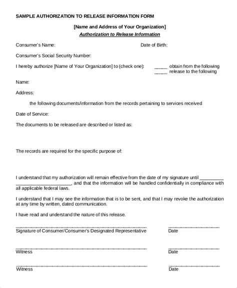 Authorization Letter To Release Document Collection Letter Template