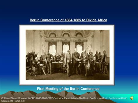 Ppt Berlin Conference Of 1884 1885 To Divide Africa Powerpoint