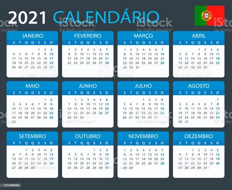 The 2021 liturgical year begins on the first sunday of advent, november 29, 2020. Vetores de Calendário 2021 Ilustração Gráfica Do Modelo ...