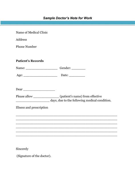 36 Free Doctor Note Templates For Work Or School
