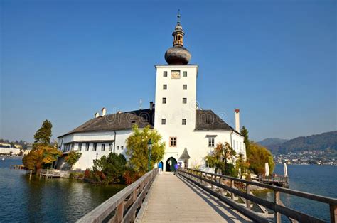 Schloss Ort Ort Castle Em Traunsee Lago Traun Gmunden Áustria