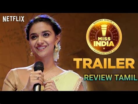 Miss India Official Trailer Tamil Review Keerthy Suresh Netflix