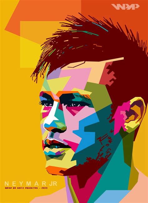 Neymar Wpap Soccer Art Pop Art Portraits Football Art