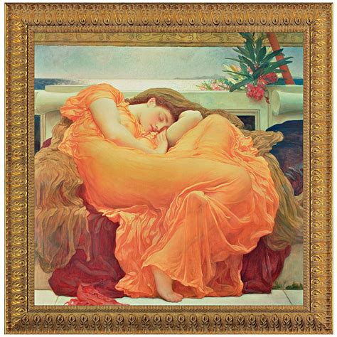 Flaming June 1895 By Lord Frederic Leighton Framed Painting Print Art