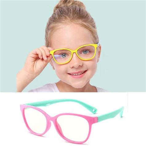 Children Flexible Glasses Frames Kids Big Frames Girls Myopia Optical