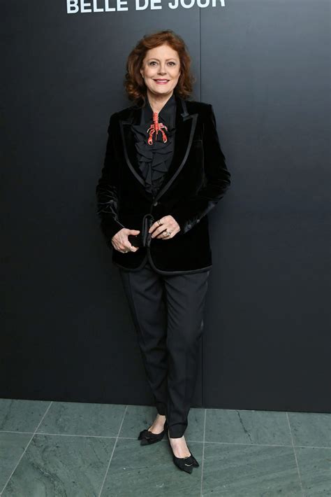 susan sarandon glows in sophisticated suit and creative lobster tie starts at 60