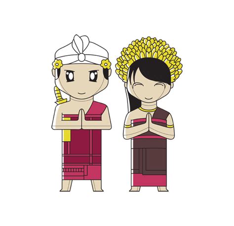 Pakaian Adat Bali Versi Kartun