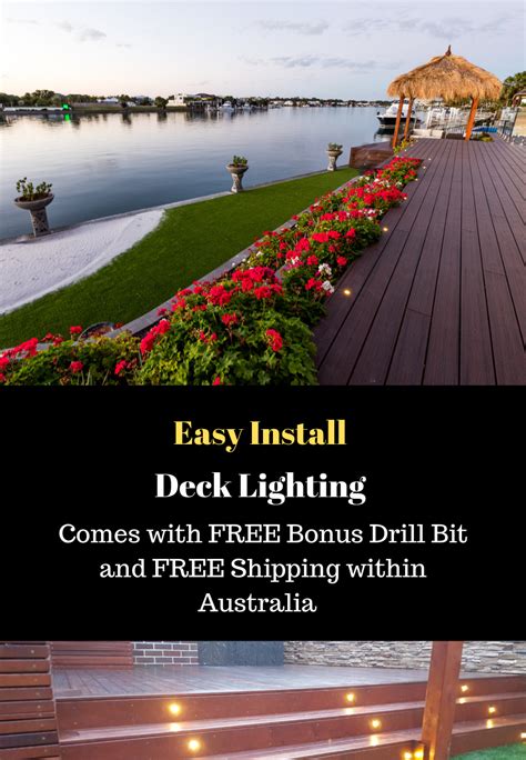 Adding lighting to your deck not only creates ambience, but adds to the décor and its usefulness. Super-Easy To Install Deck lights make your deck look great of an evening and safer. | Deck ...