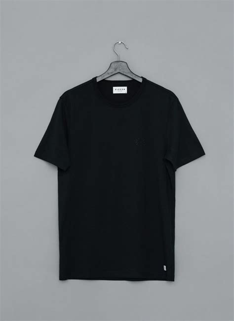 Black Cotton T Shirt Emboidered Eleven New York Athletic Wear And Apparel