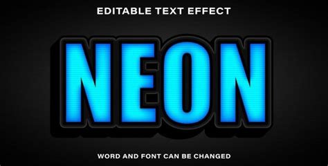 Editable Text Effect Style Neon Text Effects Lettering Alphabet