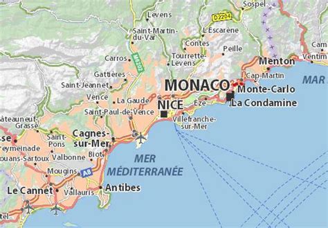Road Map Of Nice Road Map Of Nice France Provence Alpes Côte Dazur