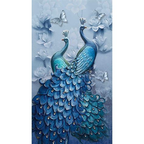 Peacock Full Square Diamond Painting