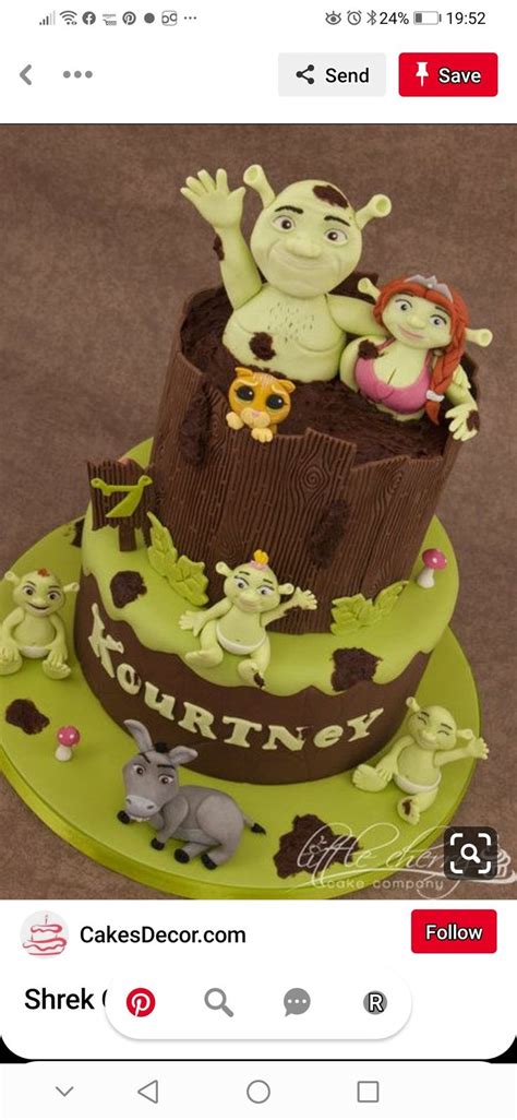 Pin By Rebecca Kitching On Elsies Shrek Cake Shrek Cake Cartoon