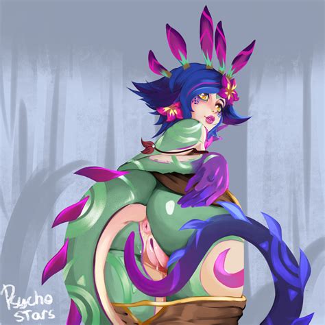 Rule 34 Anus Ass Bent Over Blush League Of Legends Looking Back Monster Girl Multicolored Hair