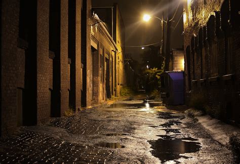 Dark Alley In The Rain Wrathful Empathies An American Folktale