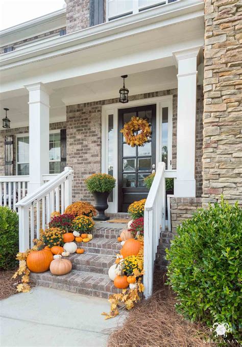 Fall Porch Decor Statement Making Front Steps Kelley