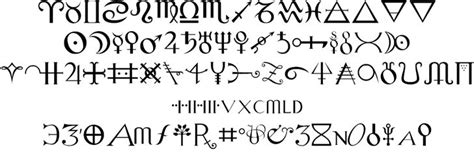Alchemy Font Cosmorama Fontspace Alchemy Words Symbols