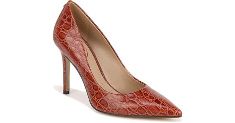Sam Edelman Hazel Pointed Toe Pump Wide Width Available In Brown Lyst