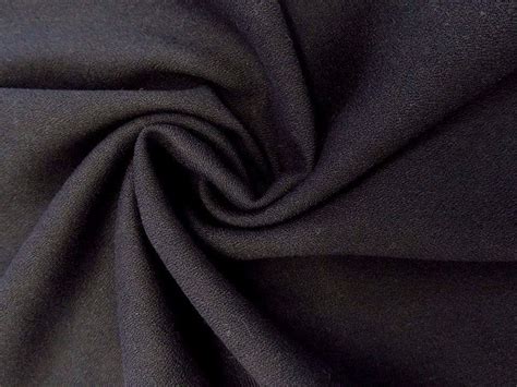 Black 100 Worsted Wool Crepe Suiting From Italy Versatile Elegant