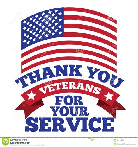 Veterans Day Thank You Design Eps Vector Royalty Free Stock