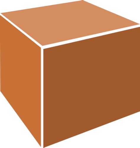3d Orange Box Vector Clip Art Public Domain Vectors