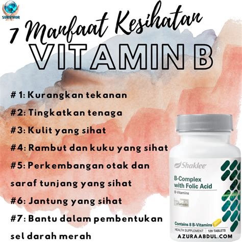 7 Manfaat Kesihatan Vitamin B Azura Abdul