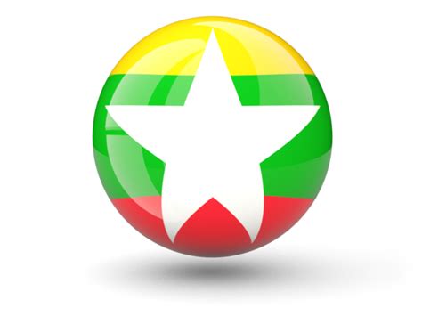 Sphere Icon Illustration Of Flag Of Myanmar