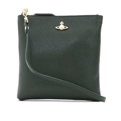 Vivienne Westwood Victoria New Square Green Crossbody Womens From