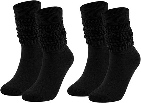 Ultrafun 24 Pairs Women Slouch Socks Soft Extra Long Knit Scrunch