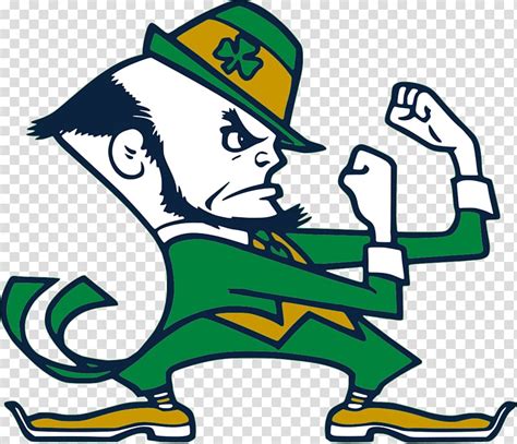 Vector image notre dame icon. Notre Dame Fighting Irish football Logo Leprechaun Irish ...