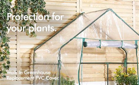 Vonhaus Walk In Greenhouse Cover Replacement Spare Plastic Pvc Cover