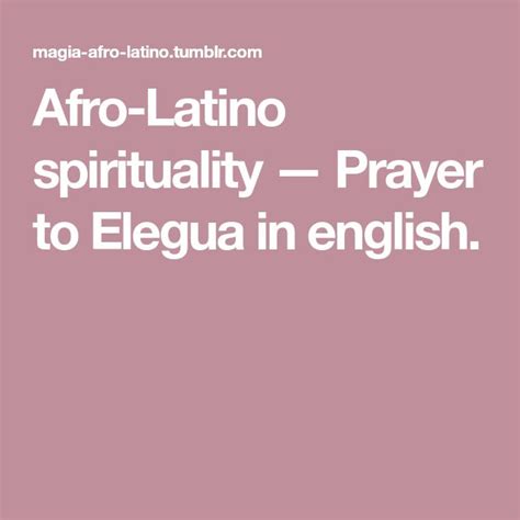 Prayer To Elegua In English Prayers Praying To God Spirituality