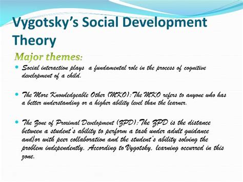 Lev Vygotskys Social Development Theory Vygotsky S Stages Of