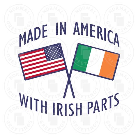 Made In America With Irish Parts Irish Flag American Flag Etsy