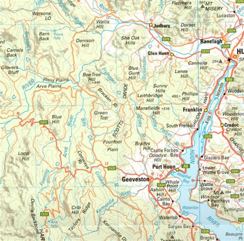 Tasmania South East 1 250000 Topographic Map Tasmap Maps Books