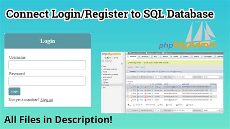 How To Connect Login Page With Sql Database In Php Phpmyadmin Youtube