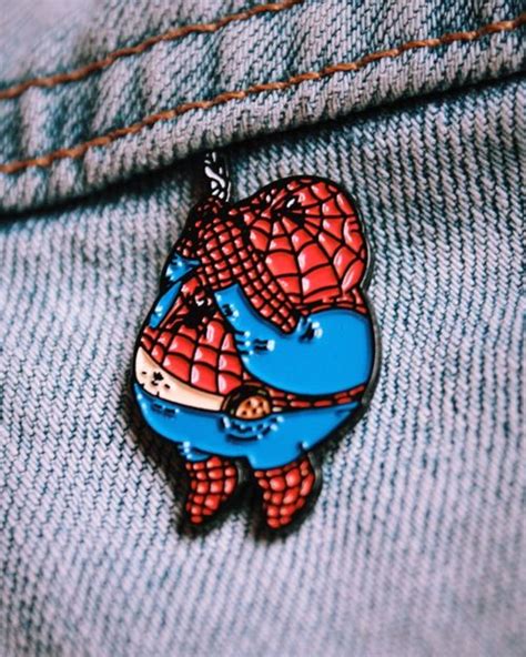 Chunky Spiderman Enamel Pin Enamel Pins Enamel Pin