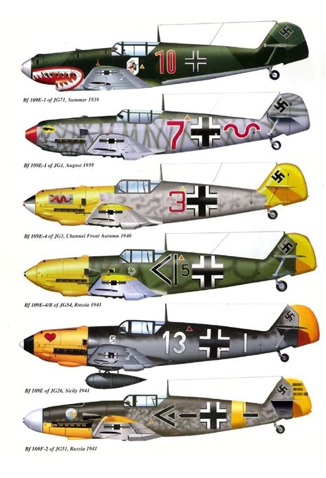 Paint Schemes Wwii Airplane Wwii Fighter Planes Messerschmitt Bf