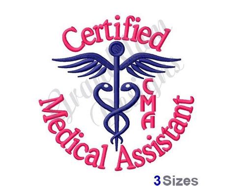 Certified Medical Assistant Machine Embroidery Design Embroidery