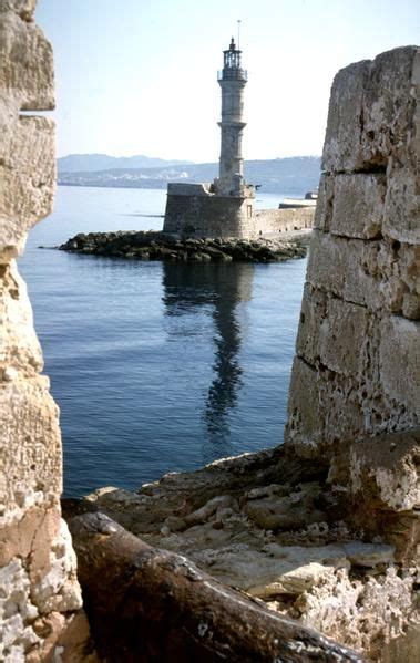 Chania Lighthouse Crete Island Greece Beautiful